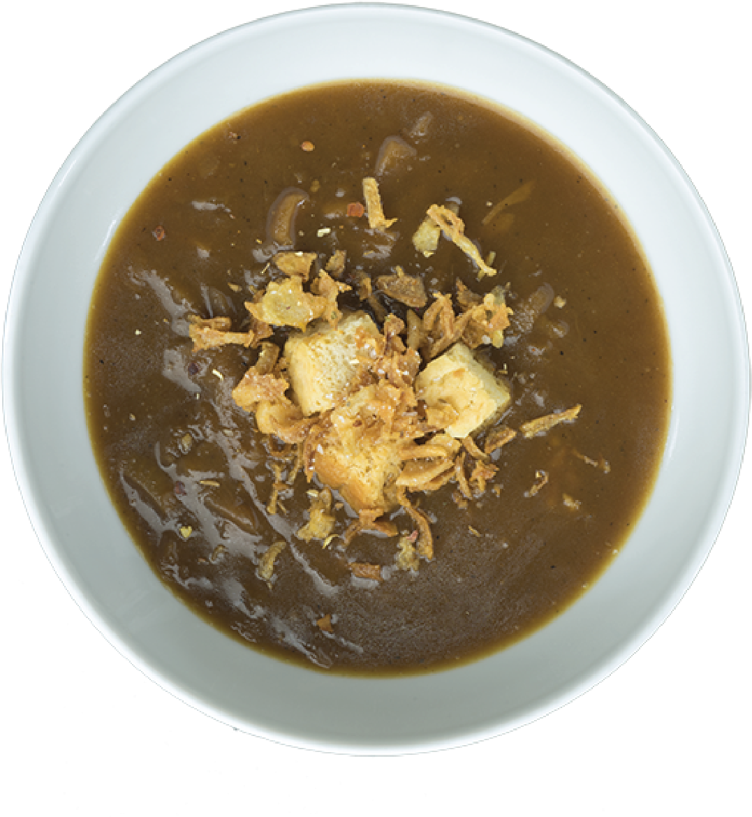 French Onion Soupwith Croutons PNG image