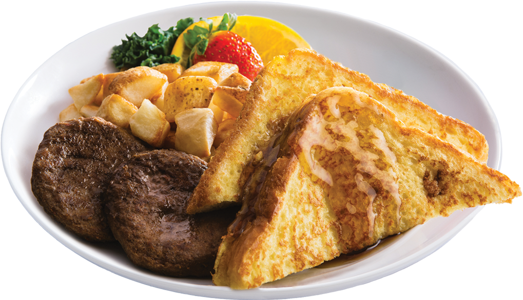 French Toast Breakfast Platter PNG image