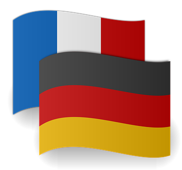 Frenchand German Flags Icon PNG image