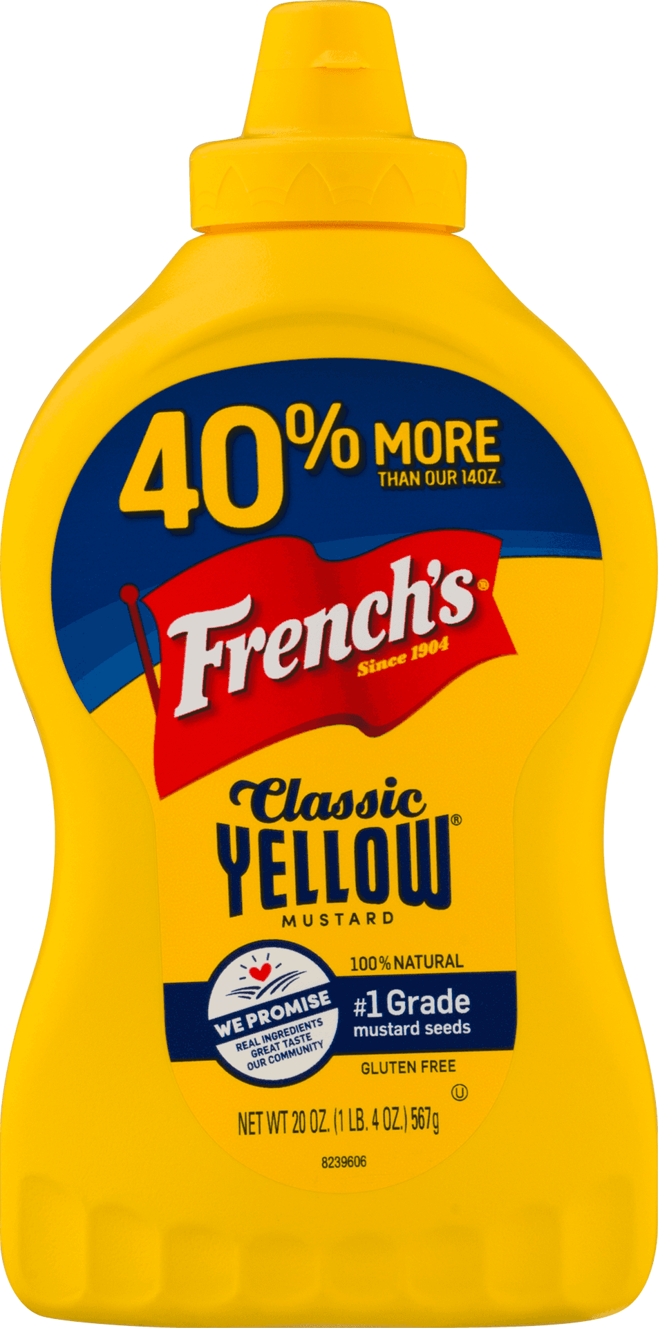 Frenchs Classic Yellow Mustard Bottle PNG image