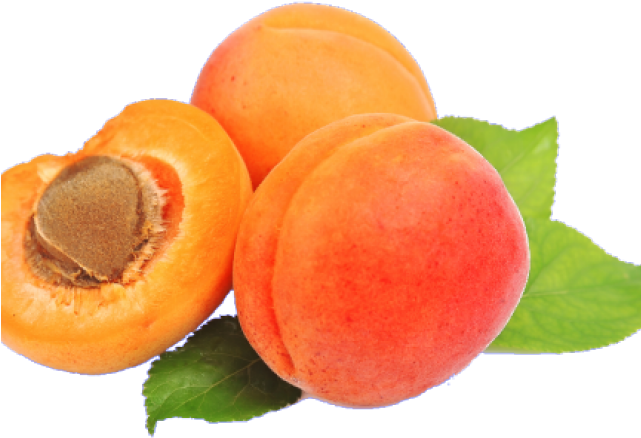 Fresh Apricots With Leaves PNG image