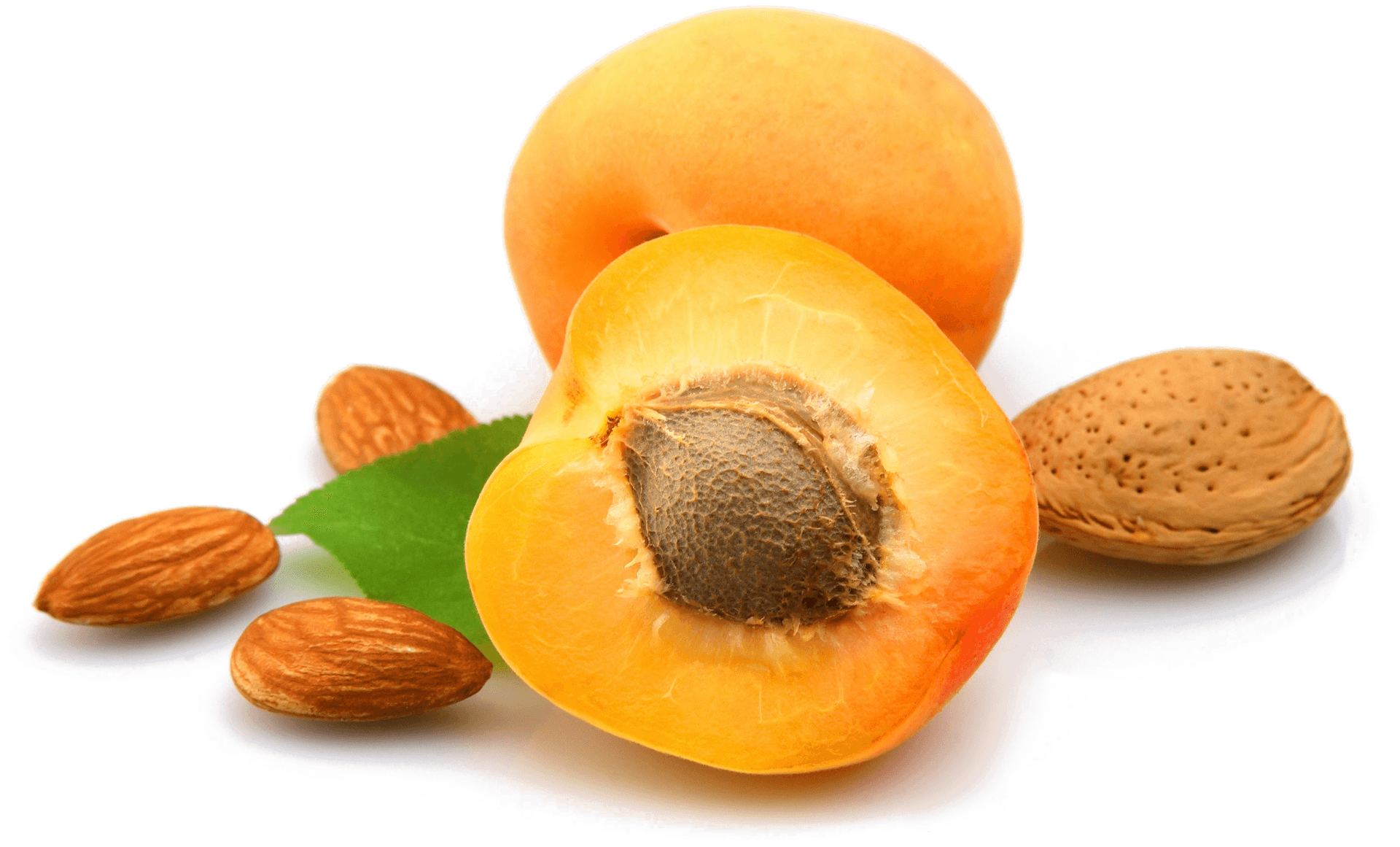 Fresh Apricotsand Almonds PNG image