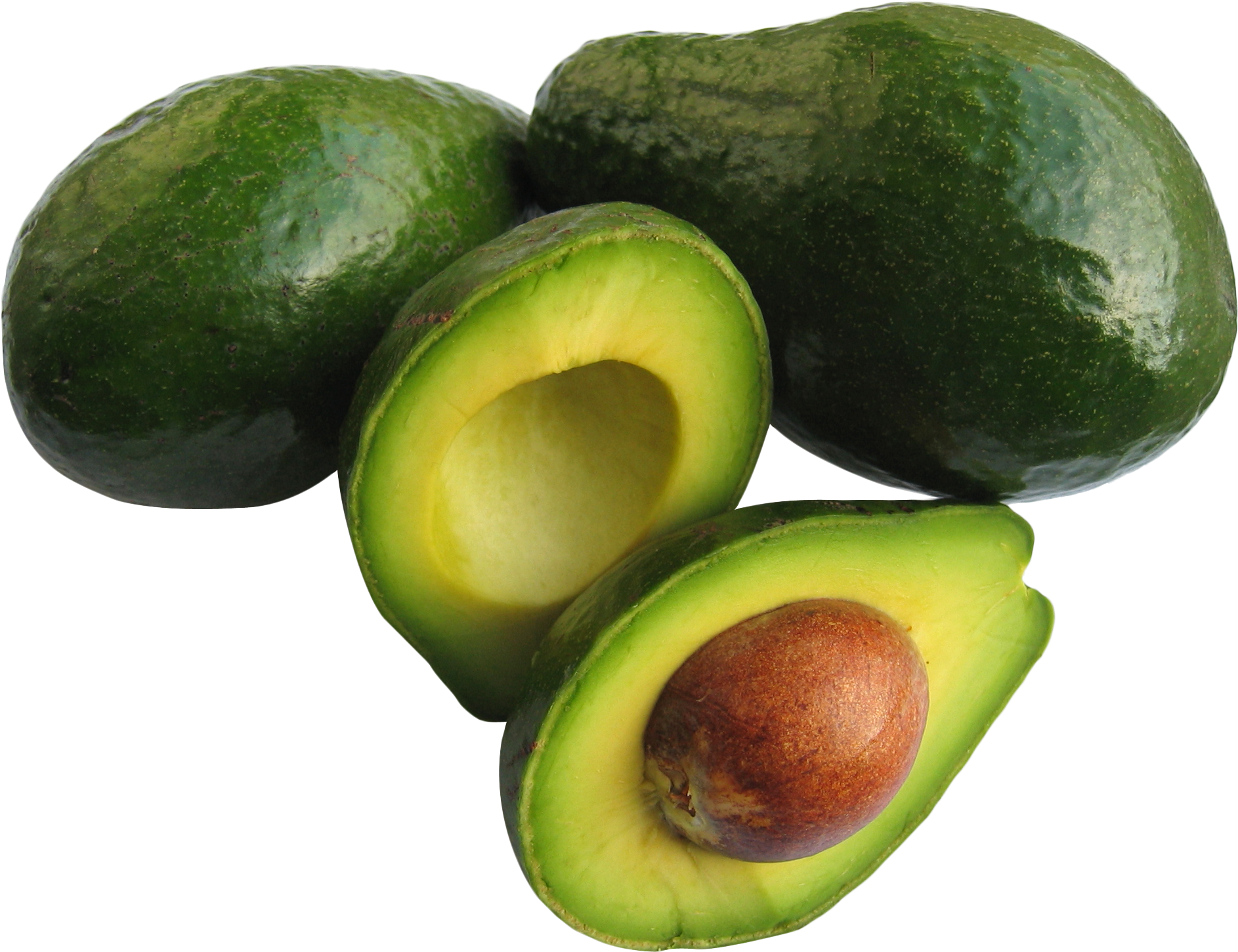 Fresh Avocado Halvedand Whole PNG image