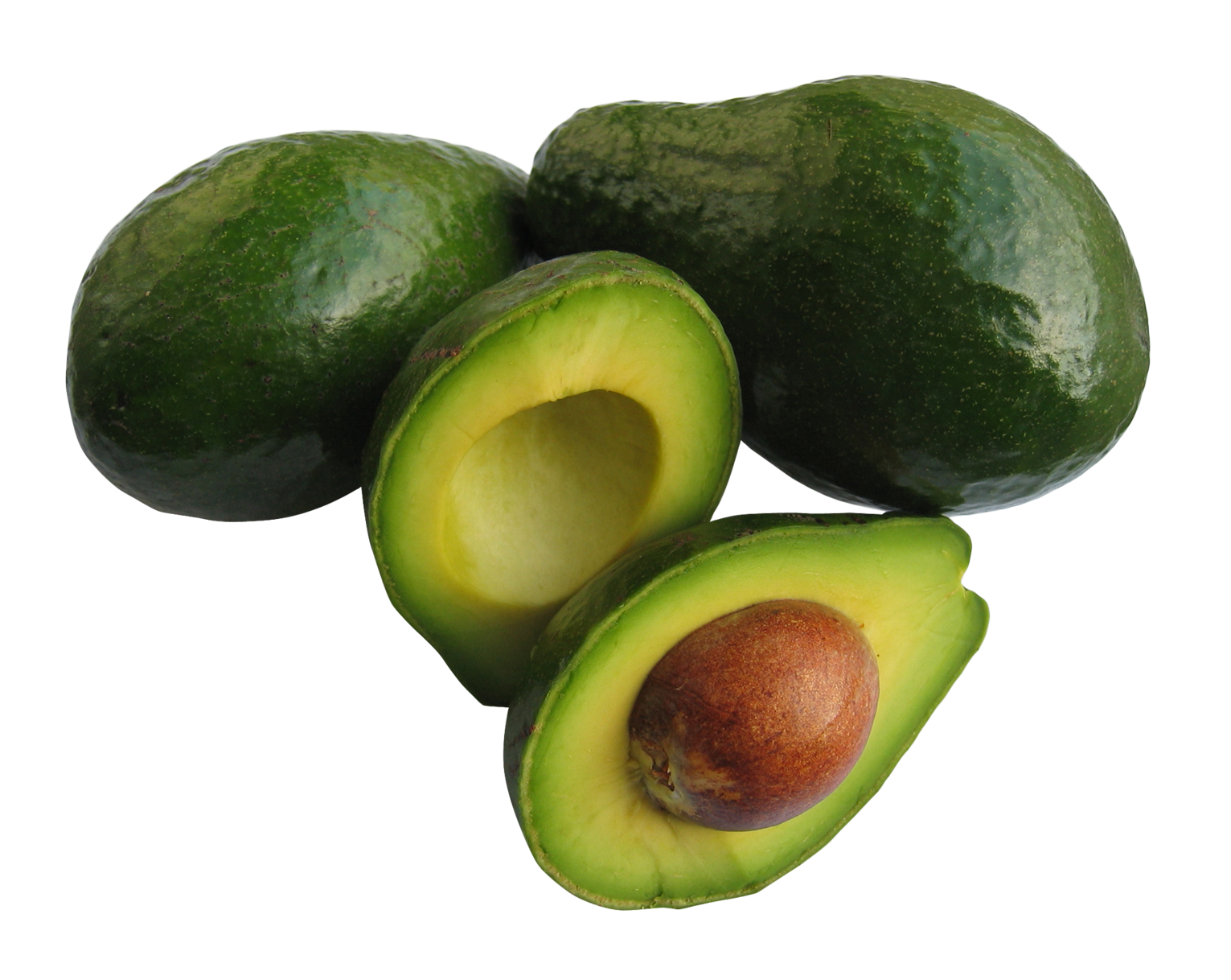 Fresh Avocado Halvesand Whole PNG image