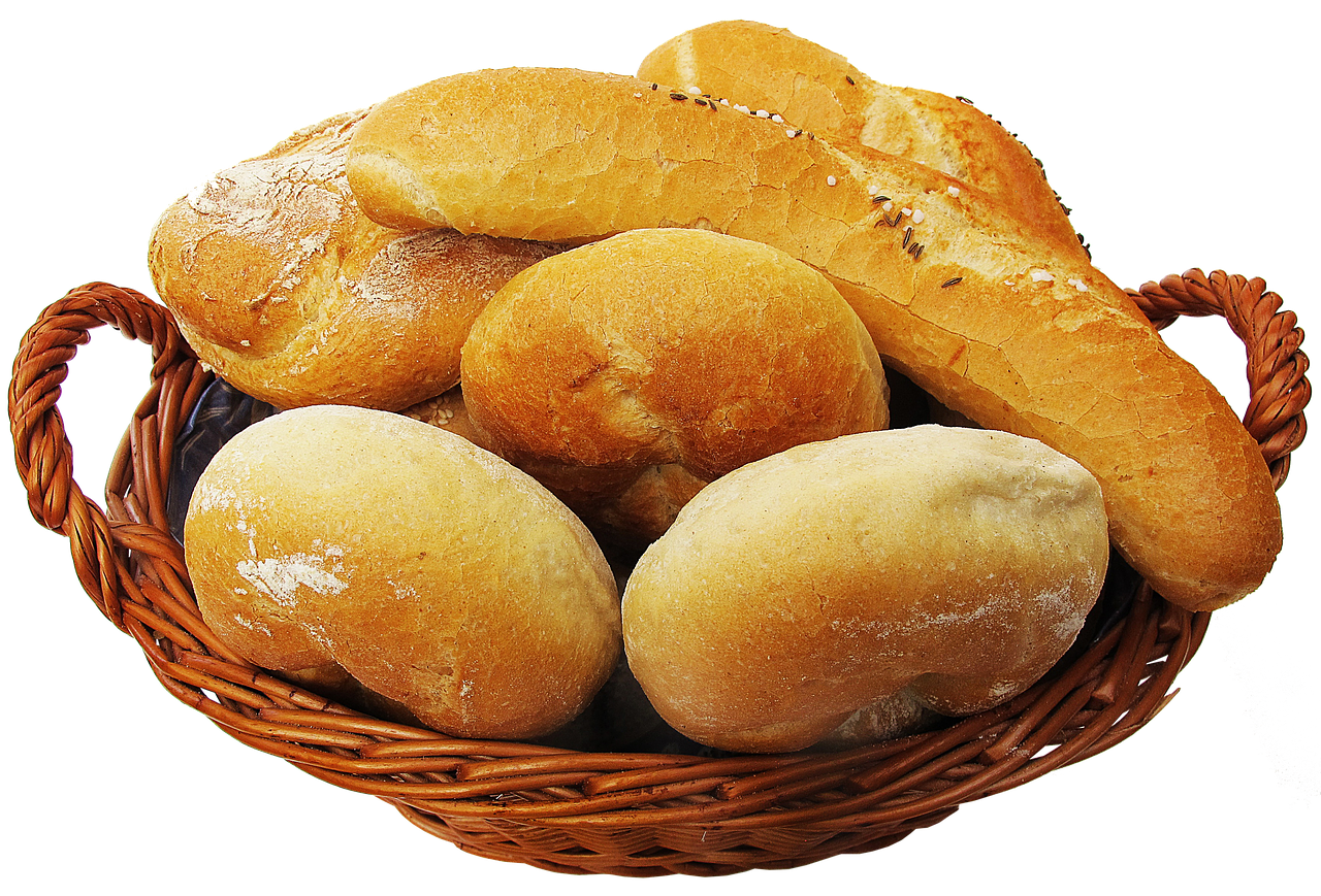 Fresh Baked Breadin Basket PNG image