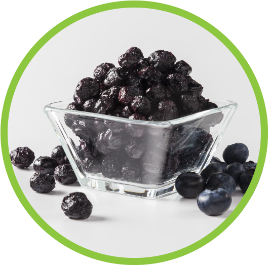 Fresh Blueberriesin Glass Bowl PNG image