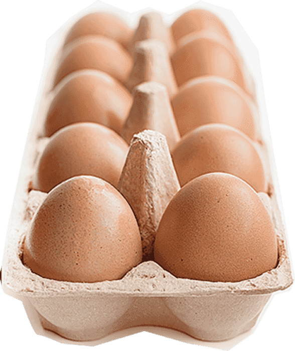 Fresh Brown Eggsin Carton PNG image