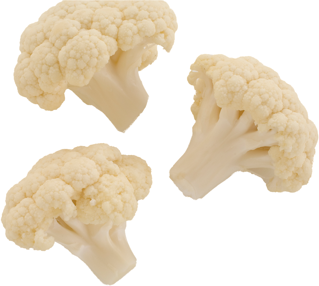 Fresh Cauliflower Pieces Isolated PNG image
