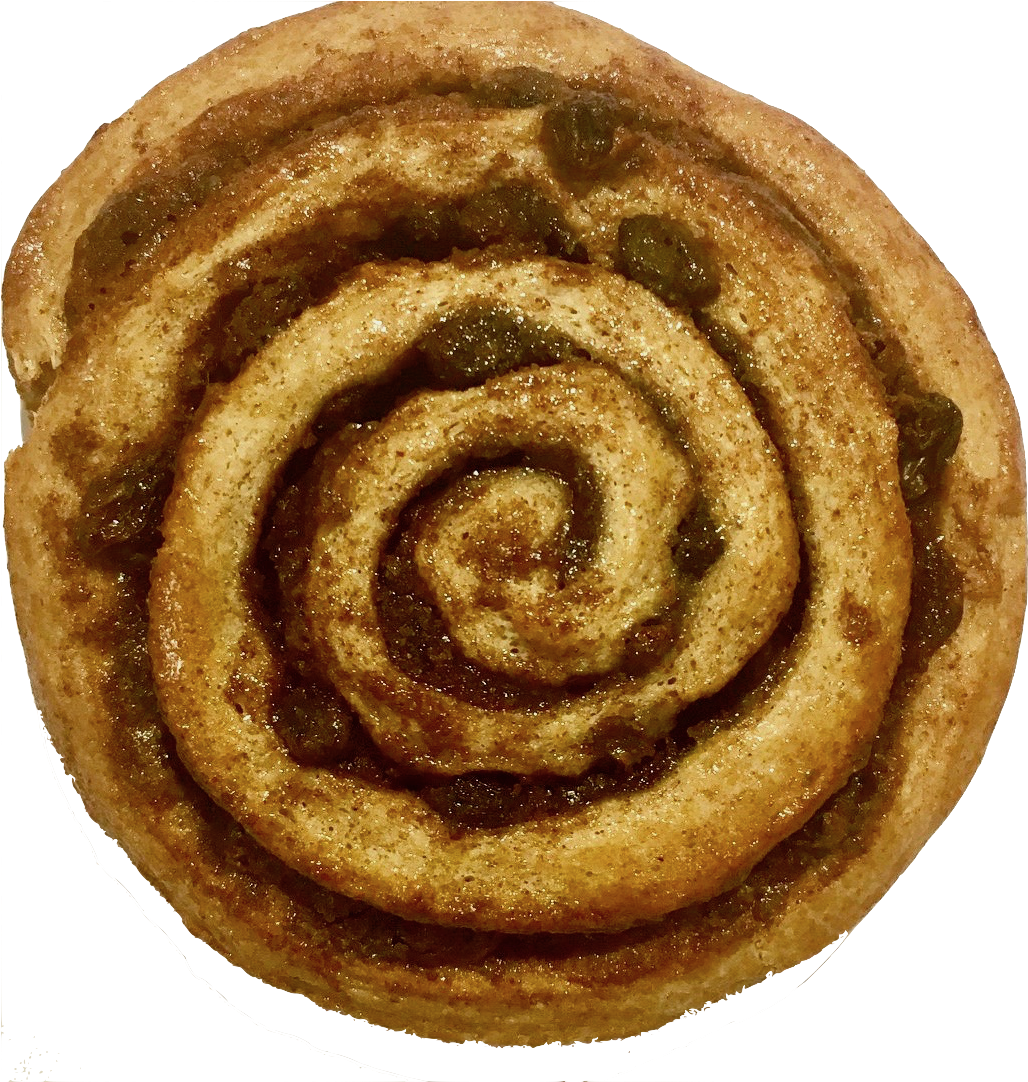 Fresh Cinnamon Roll Top View.png PNG image