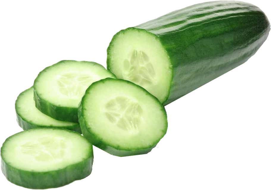 Fresh Cucumber Slices Transparent Background PNG image