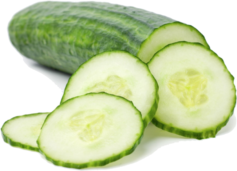 Fresh Cucumberand Slices.png PNG image