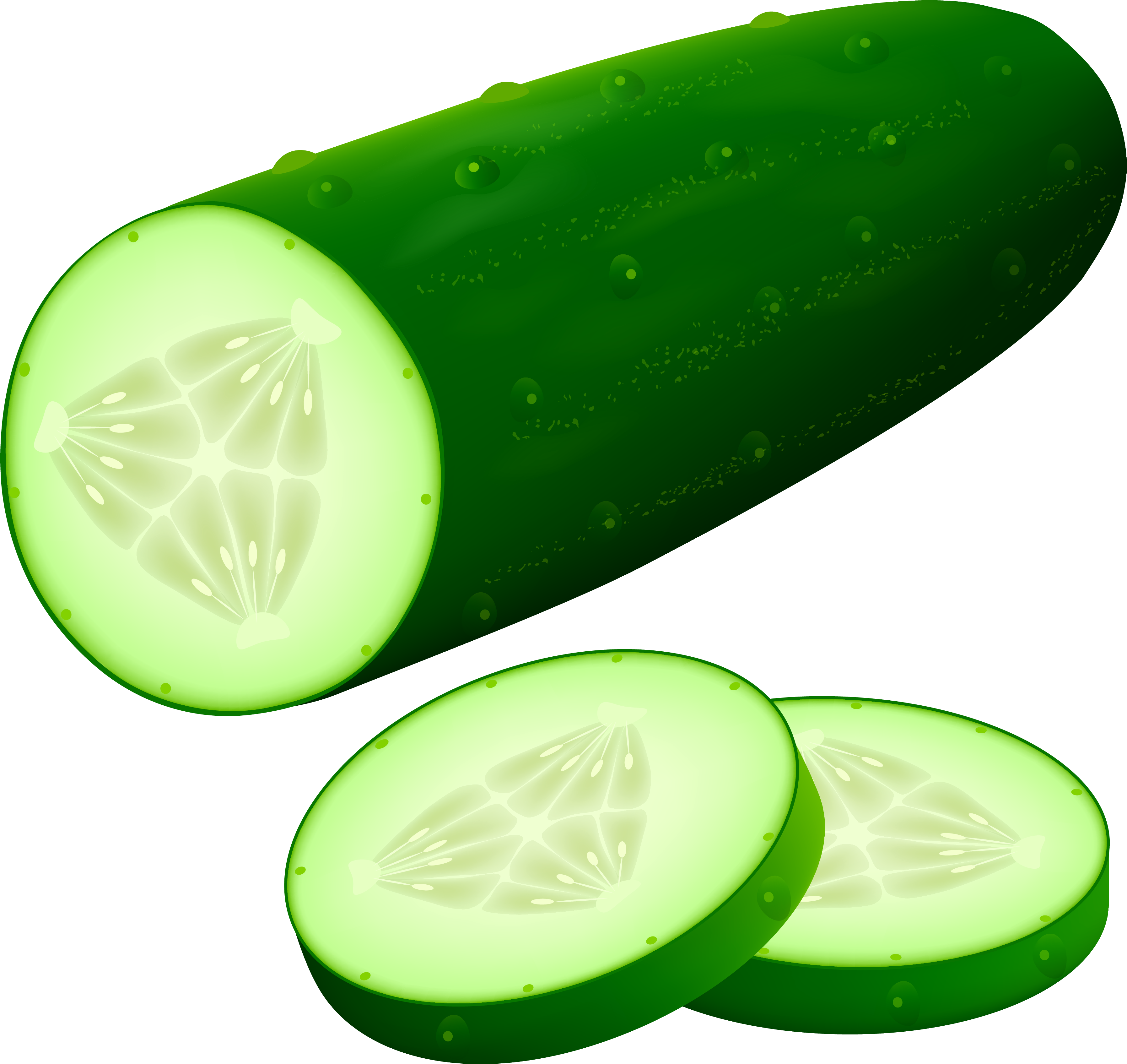 Fresh Cut Cucumber Graphic PNG image