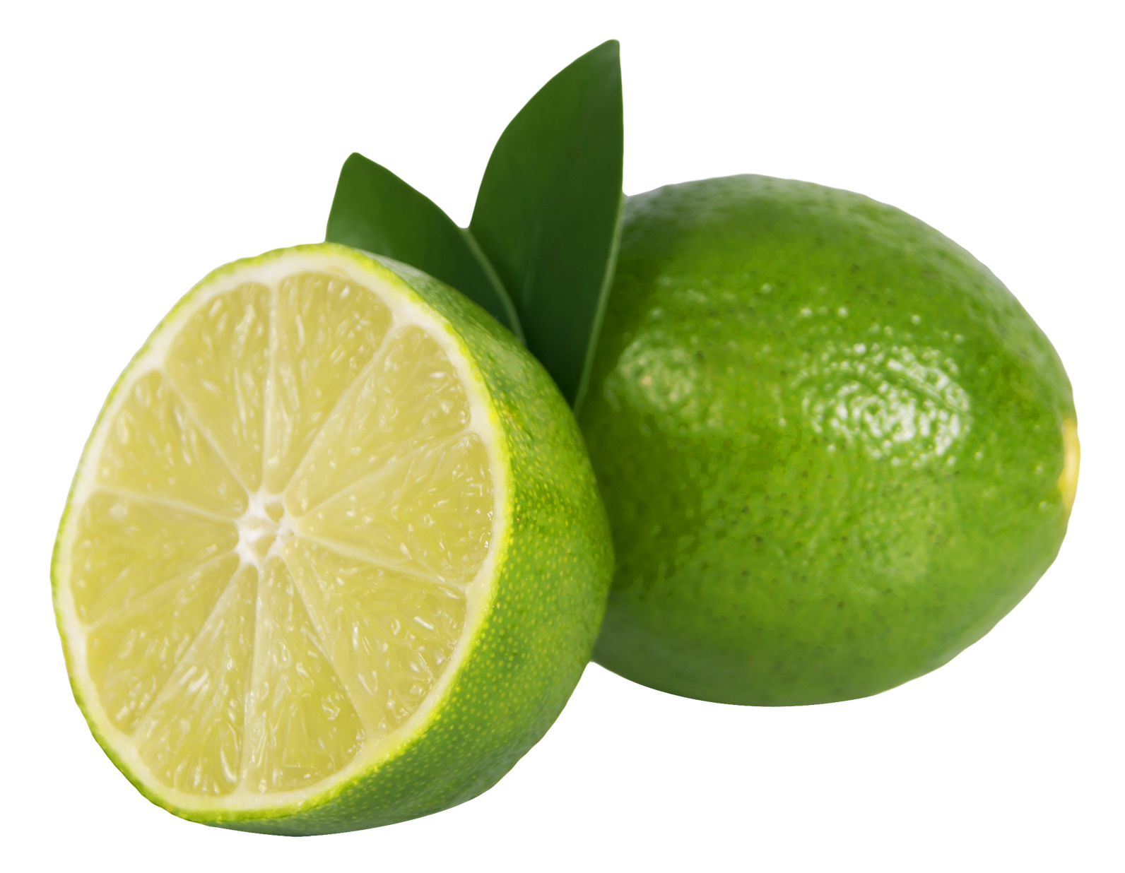 Fresh Cut Limewith Leaves PNG image