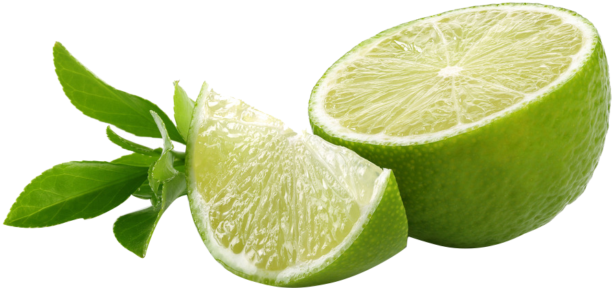 Fresh Cut Limewith Leaves PNG image