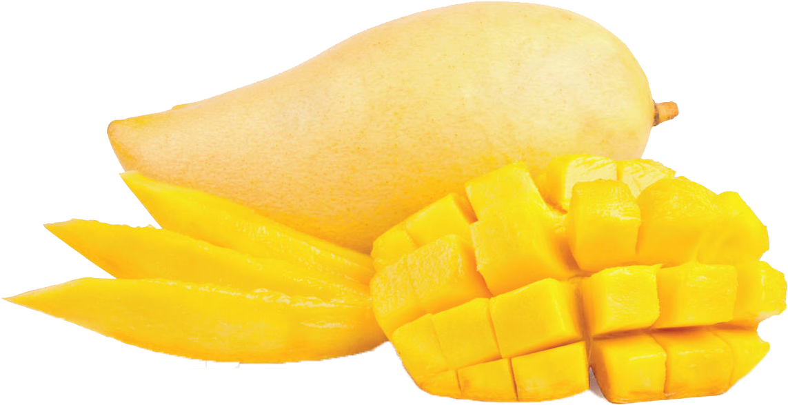 Fresh Cut Mango Slices PNG image