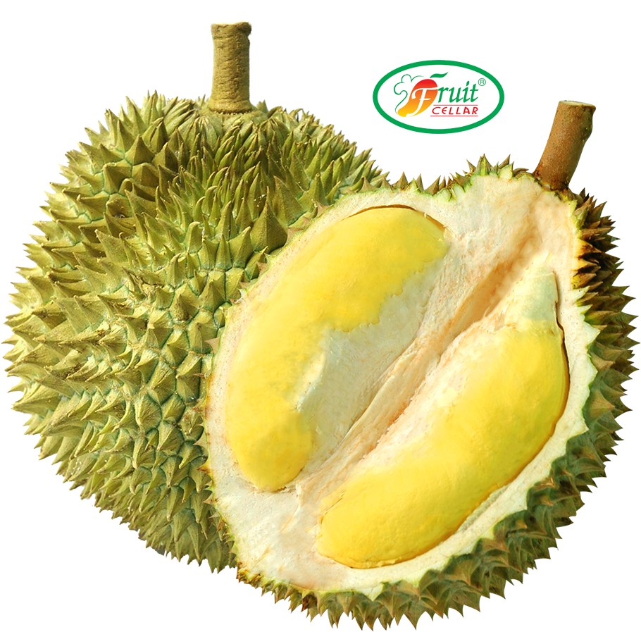 Fresh Durian Fruit Cut Open PNG image