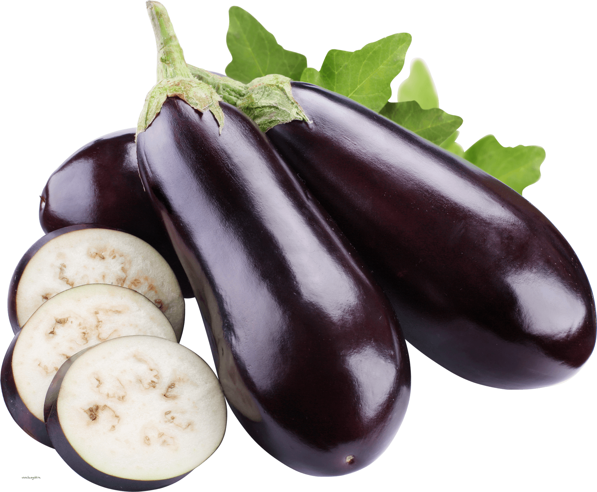 Fresh Eggplantand Slices P N G PNG image