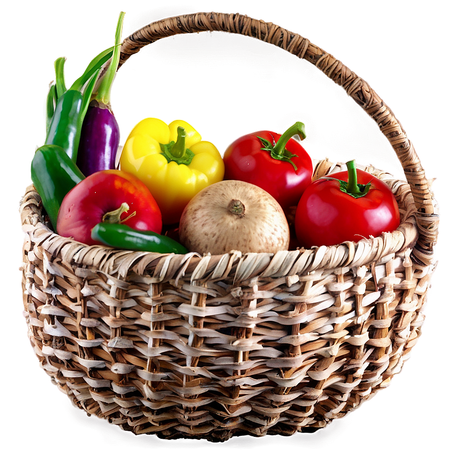 Fresh Farm Produce Basket Png Nif58 PNG image