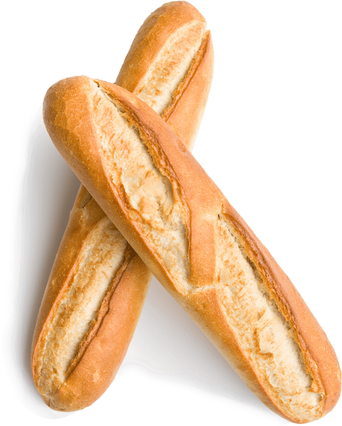 Fresh French Baguettes Isolated PNG image