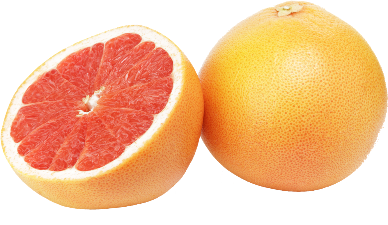 Fresh Grapefruit Halvedand Whole PNG image