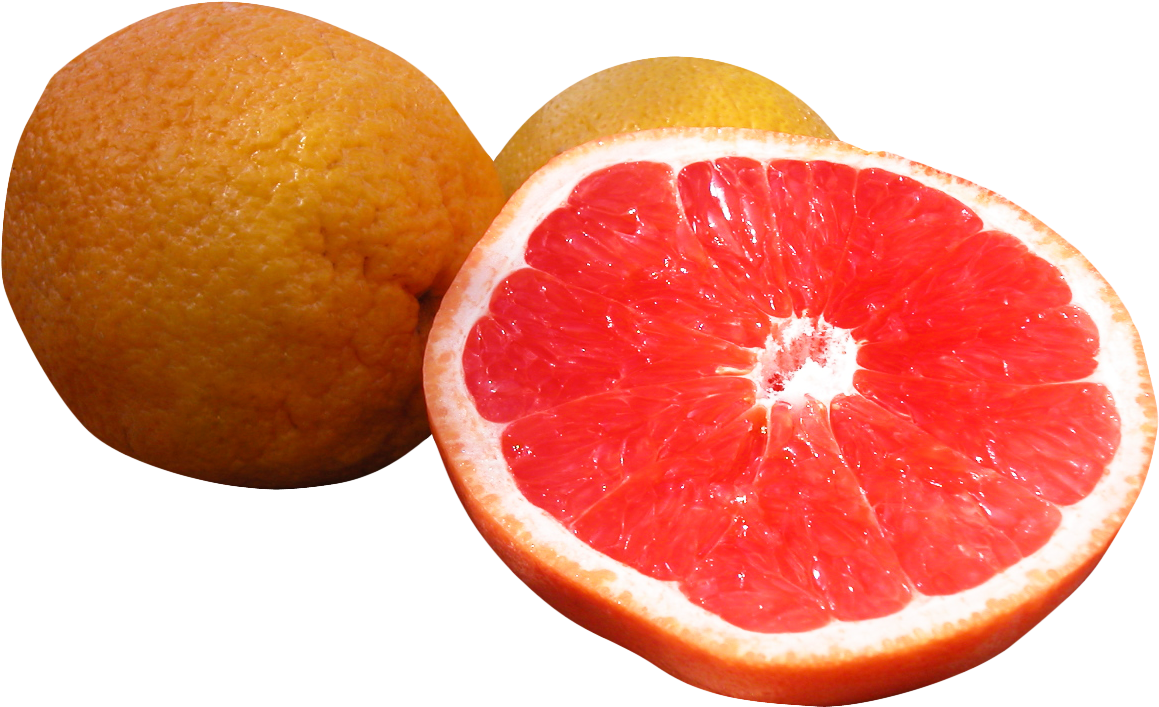 Fresh Grapefruit Halvedand Whole.png PNG image