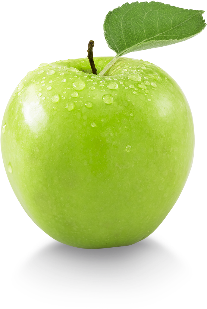 Fresh Green Applewith Water Droplets.png PNG image