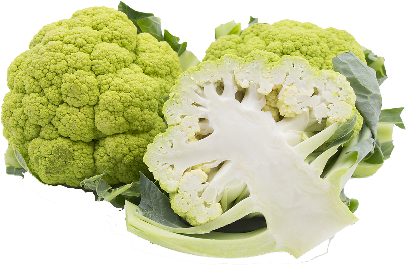 Fresh Green Cauliflower Variety PNG image