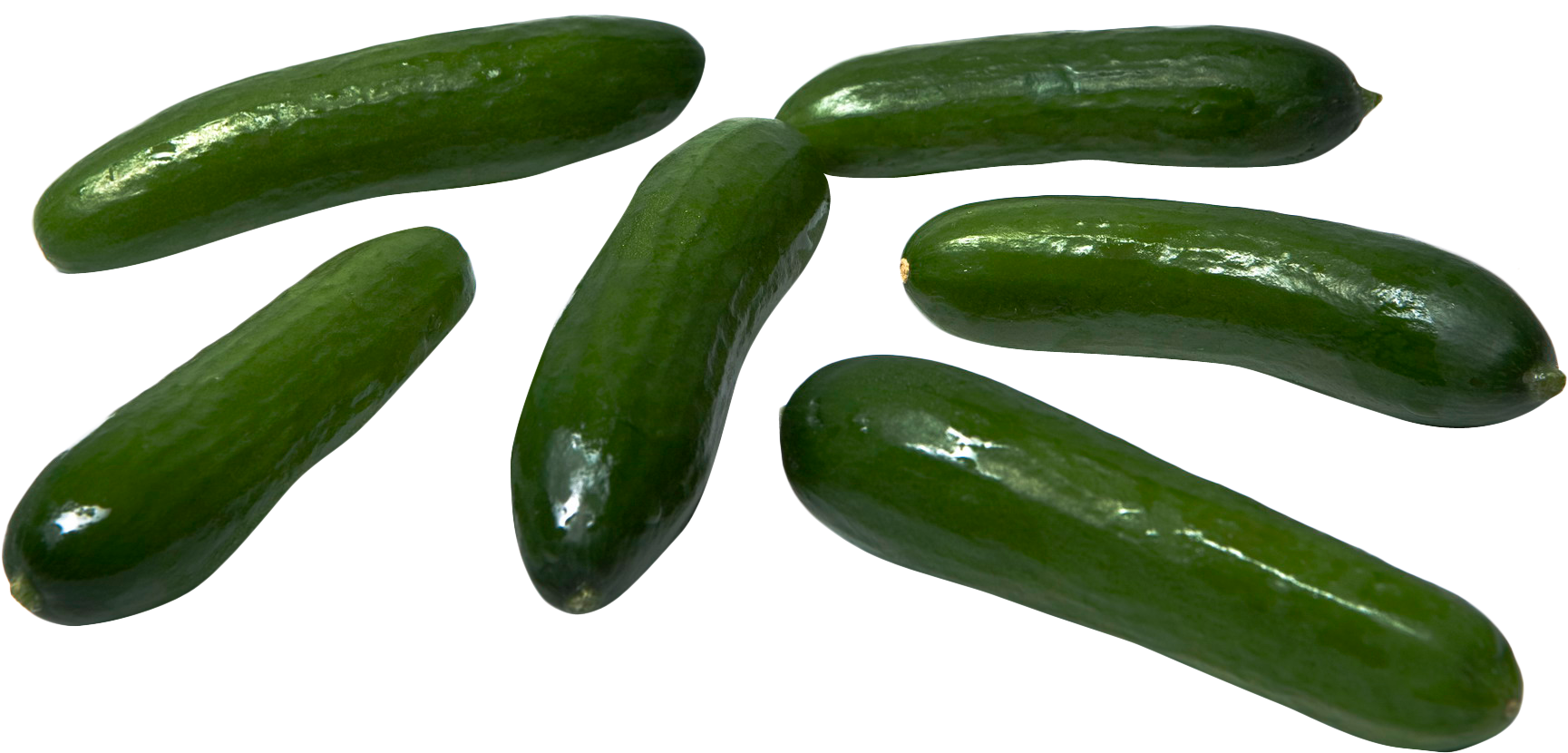 Fresh Green Cucumbers Isolated PNG image