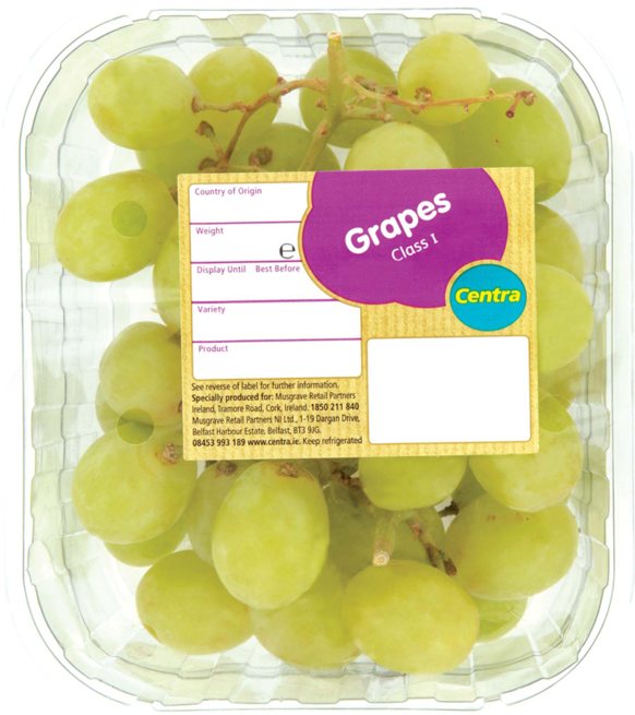 Fresh Green Grapes Packaging PNG image