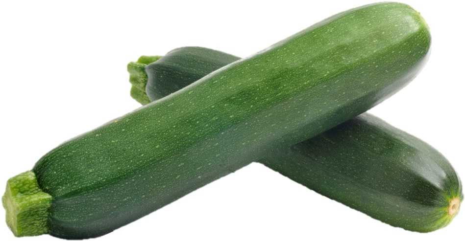 Fresh Green Zucchini Crossed PNG image