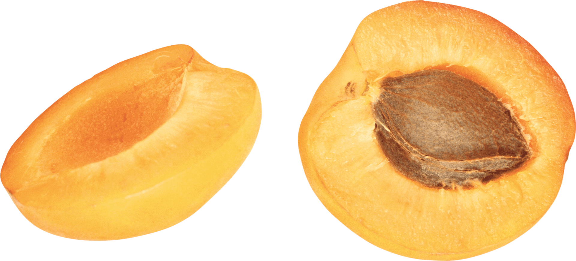 Fresh Halved Apricotwith Seed PNG image