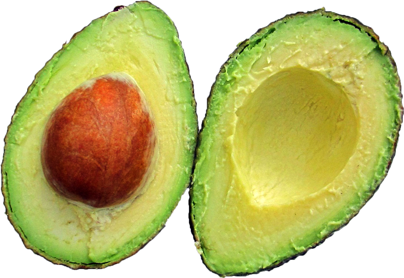 Fresh Halved Avocado PNG image