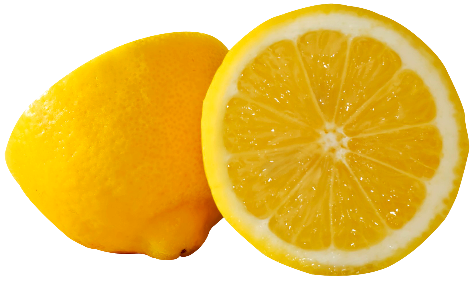 Fresh Lemonand Half Slice PNG image