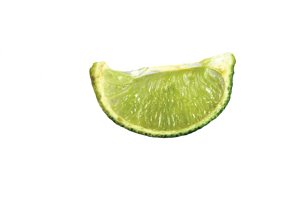Fresh Lime Wedge Transparent Background PNG image