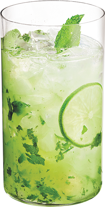 Fresh Mojito Cocktail Glass PNG image