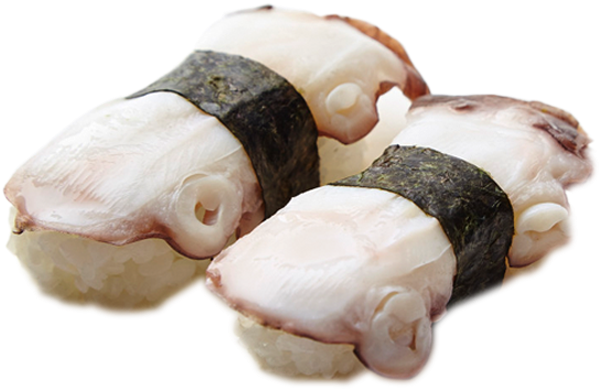 Fresh Octopus Nigiri Sushi PNG image