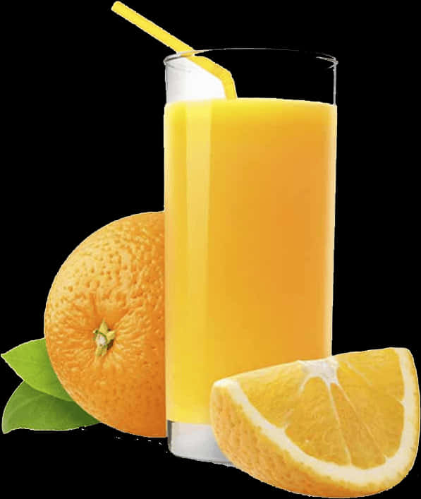 Fresh Orange Juice Glass With Oranges PNG image