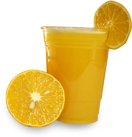 Fresh Orange Juicein Cup PNG image