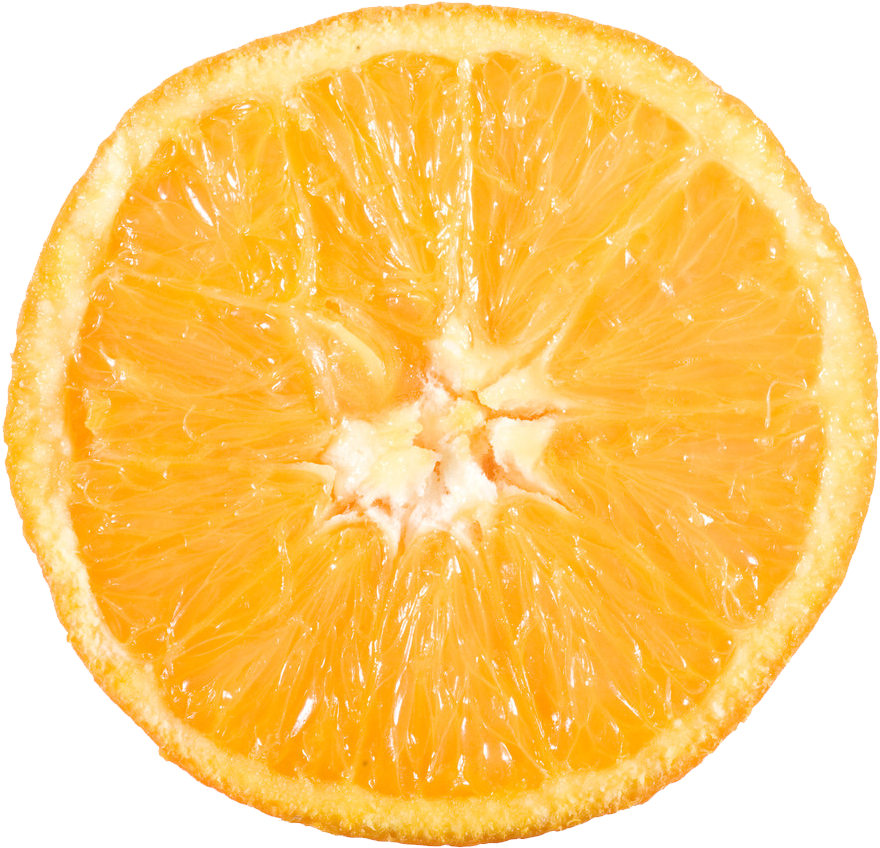 Fresh Orange Slice Closeup.png PNG image