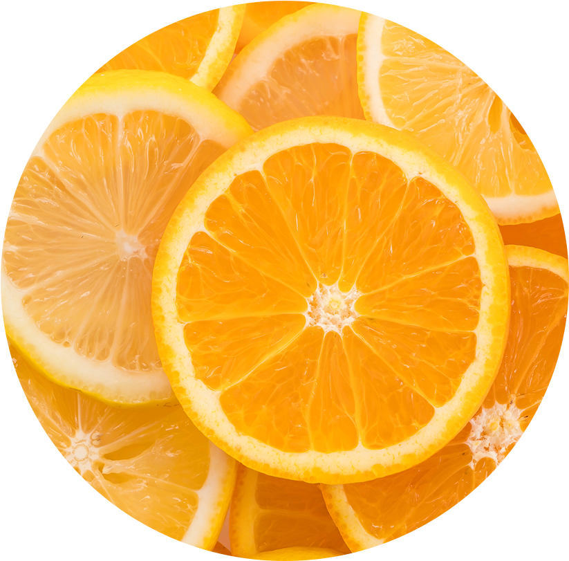 Fresh Orange Slices Background PNG image