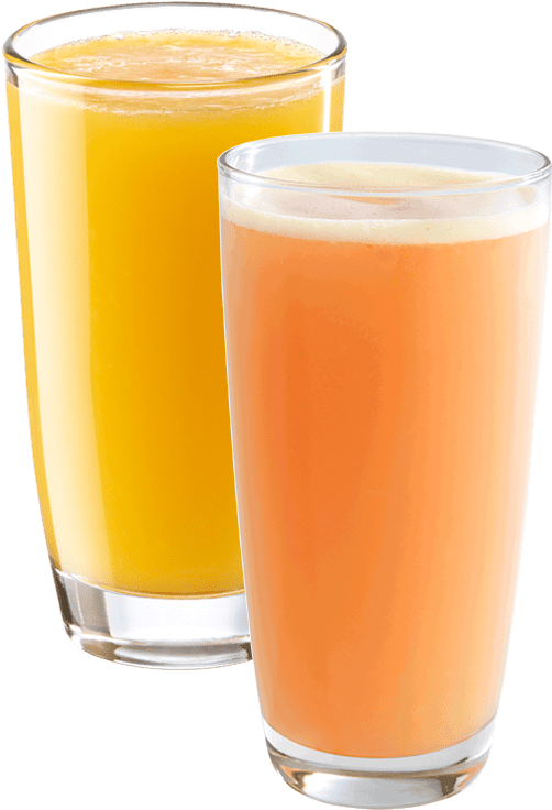 Fresh Orangeand Carrot Juices PNG image