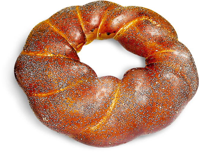 Fresh Poppy Seed Bagel PNG image