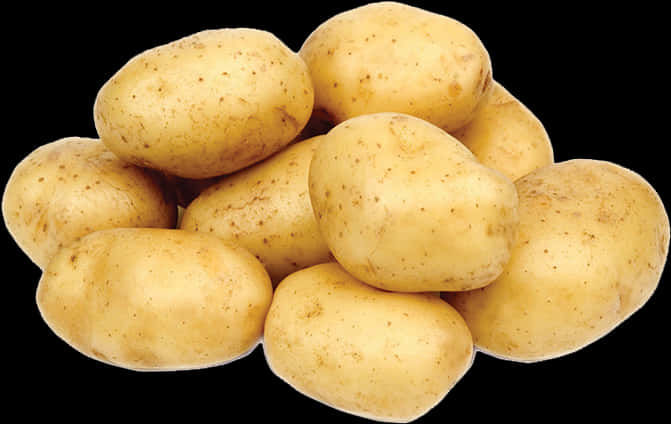 Fresh Potatoes Black Background PNG image