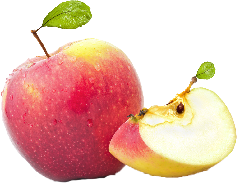 Fresh Red Appleand Slice.png PNG image