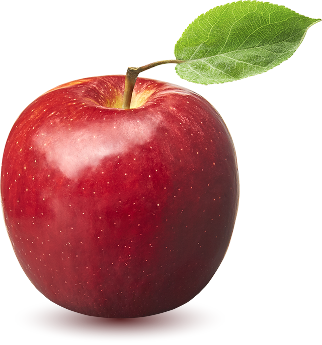 Fresh Red Applewith Leaf PNG image