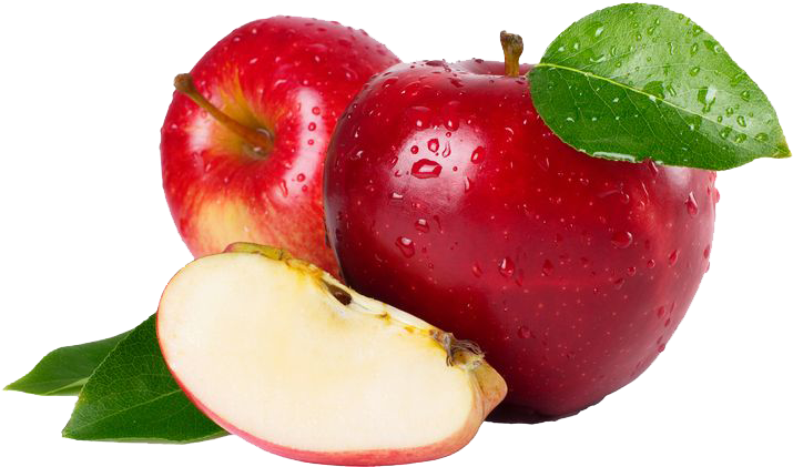 Fresh Red Applewith Water Droplets.png PNG image
