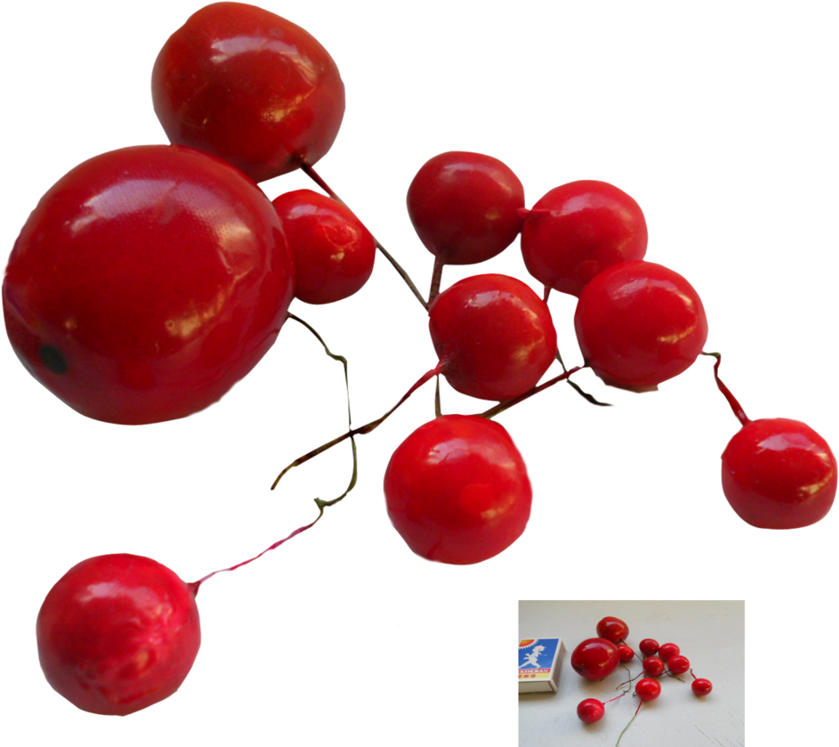 Fresh Red Cherries Transparent Background PNG image