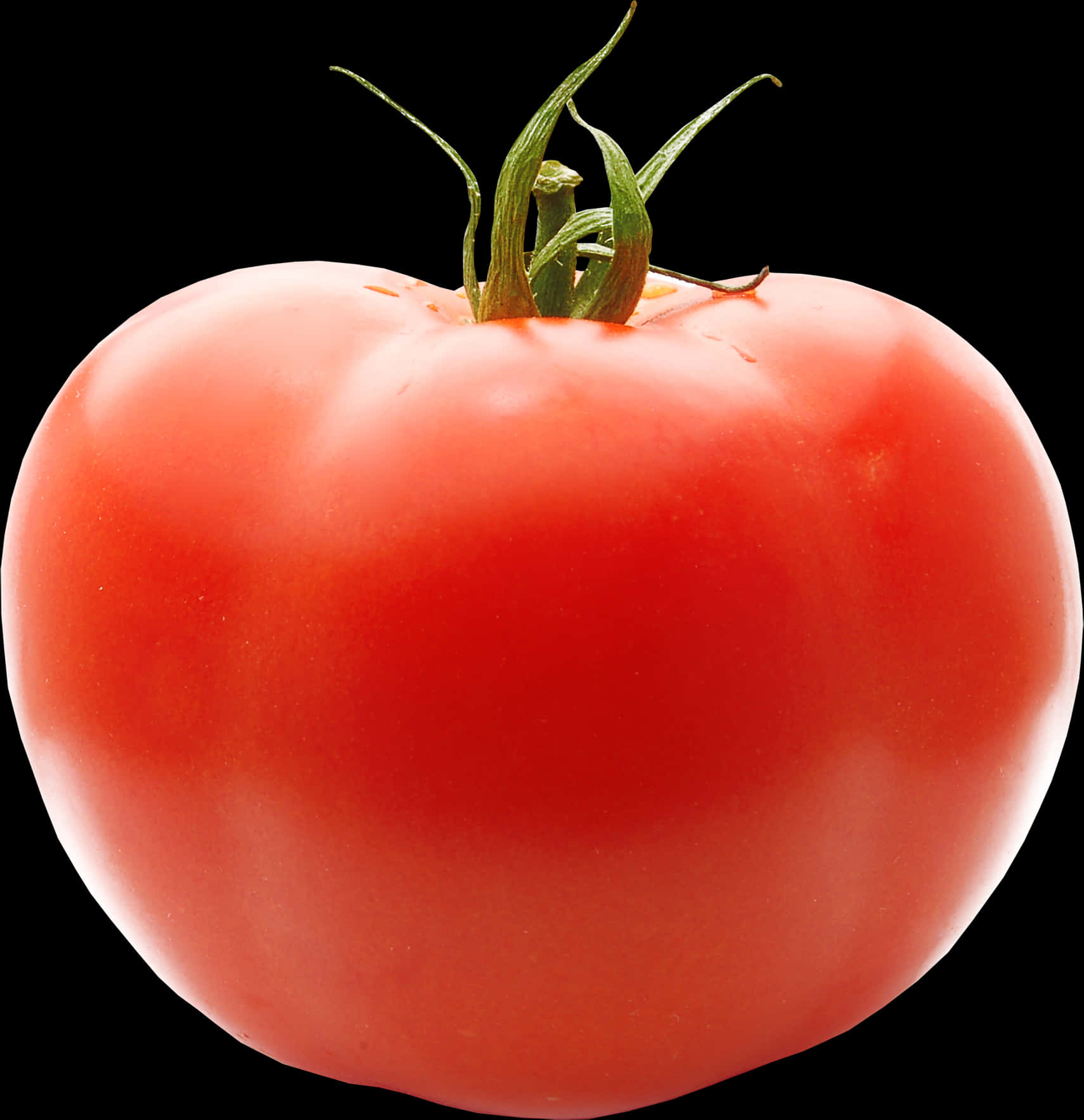 Fresh Red Tomato Black Background PNG image