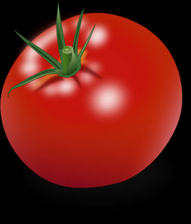 Fresh Red Tomato Illustration PNG image