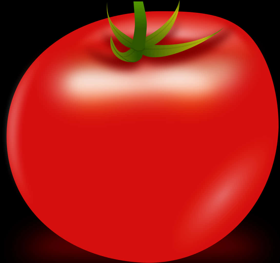 Fresh Red Tomatoon Black Background PNG image